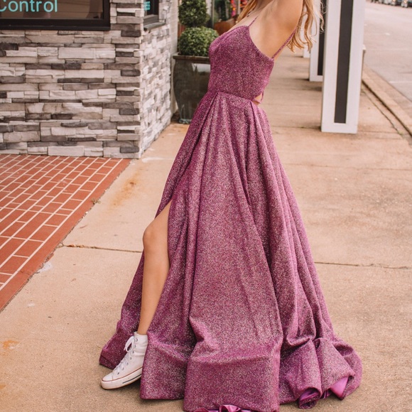 Purple Sparkly Prom Dress - Picture 2 of 3
